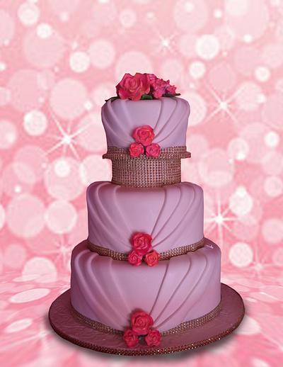 Pink Roses - Cake by MsTreatz