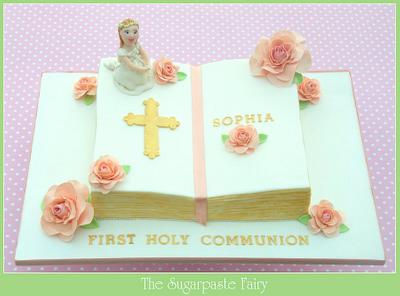 Bible First Communion cake - Cake by The Sugarpaste Fairy