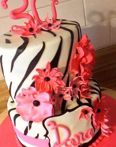 Pink Zebra - Cake by Chrissa's Cakes