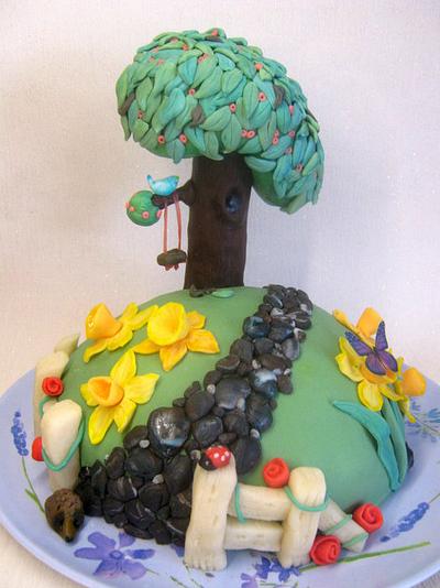 'Blossom Tree with Swing' Cake - Cake by Jen McK Evans