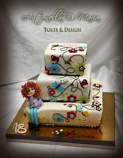 Flower butterfly cake - Cake by Antonella Di Maria