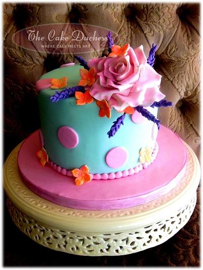 Flowers in Pastels - Cake by Sumaiya Omar - The Cake Duchess 
