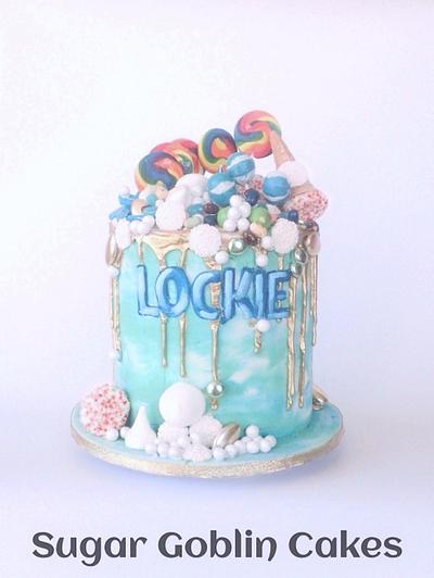 Blue Baptism Cake - Cake by LJay -Sugar Goblin Cakes