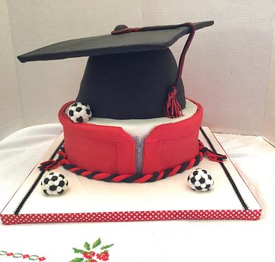 Graduation cake for a soccer player - Cake by Goreti