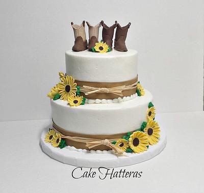 Farm Girl Wedding Cake - Cake by Donna Tokazowski- Cake Hatteras, Martinsburg WV