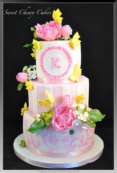 Spring birthday cake - Cake by SweetChewyCakes