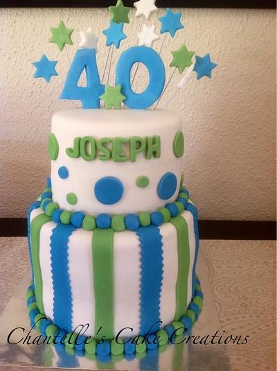 Blue and Green - Cake by Chantelle's Cake Creations