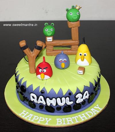 Angry birds cake - Cake by Sweet Mantra Homemade Customized Cakes Pune