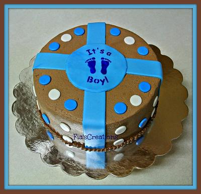 Polka dots because IT'S A BOY!!!  - Cake by FiasCreations