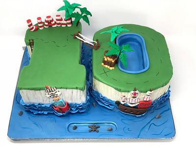 Liam’s Pirate Islands  - Cake by Juliettes' Cakes Ltd