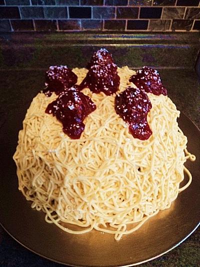 Spaghetti and Meatballs - Cake by The Cakery 