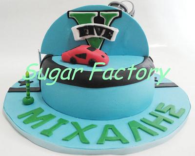Two in one cake - Drums and Grand Theft Auto V - Cake by SugarFactory