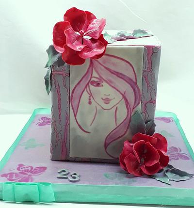 Women in pink - Cake by Kaliss