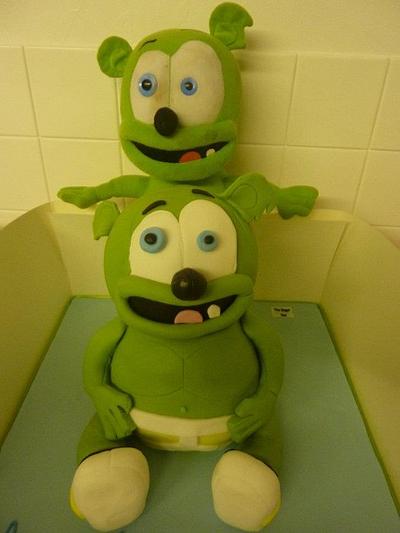 3D gummy bear cake - Cake by clare galvin
