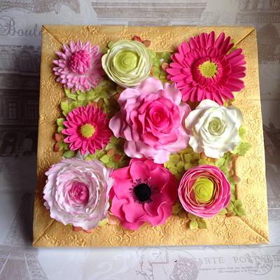 All things nice collaboration "floral frame" - Cake by Daisycupcake
