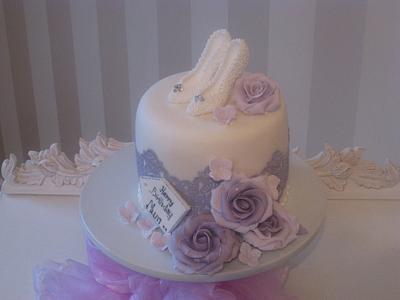 Stepping out in lavender and lace - Cake by The Vintage Baker