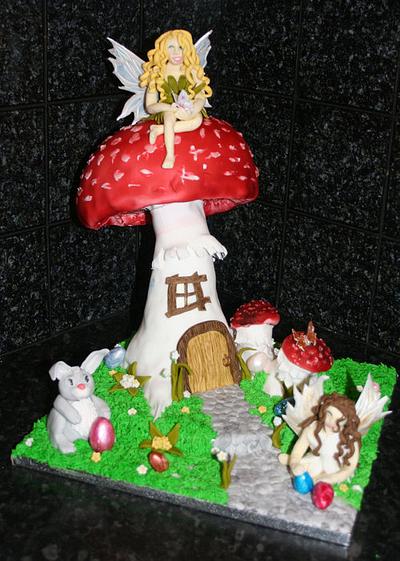 Fairy Easter Egg Hunt - Cake by Carole Wynne