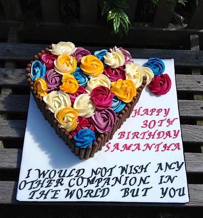 Anniversary and Birthday Cake - Cake by Daisy Brydon Creations