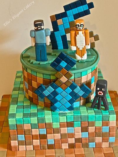 All squared out with minecraft  - Cake by Ellie @ Ellie's Elegant Cakery