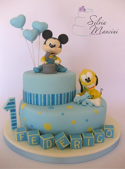 Baby Mickey Mouse  and his friend - Cake by Silvia Mancini Cake Art