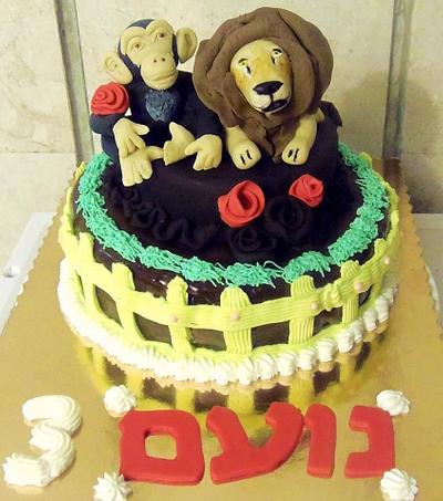 Laion and monkey - Cake by Nivo