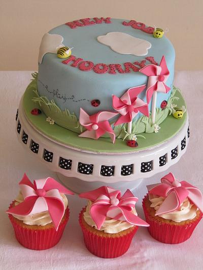 Windmills and blue skys cake - Cake by Just Because CaKes