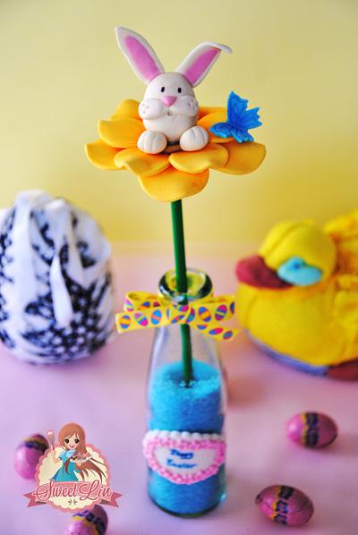 Easter Flower and Bunny  - Cake by SweetLin