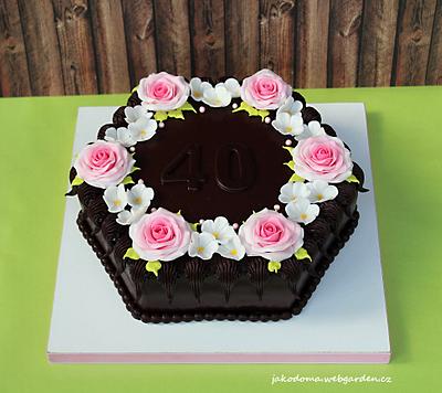 Pink Roses - Cake by Jana