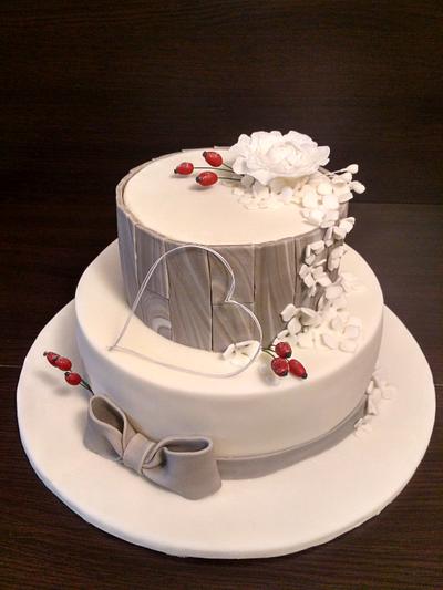 Winter wedding cake - Cake by TinkaCakes