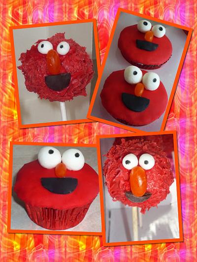 Elmo cupcakes & cake pops - Cake by Louisa
