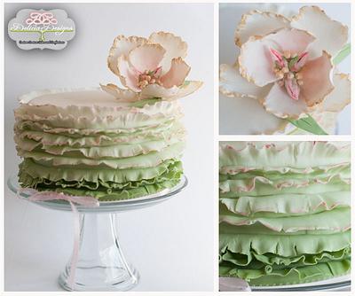 Green Ruffle Fantasy - Cake by Delicia Designs