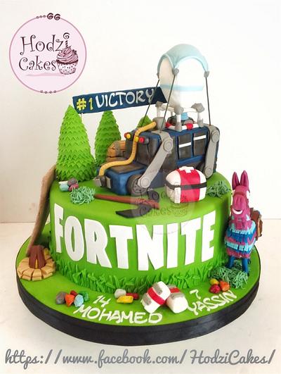 Fortnite Cake  - Cake by Hend Taha-HODZI CAKES