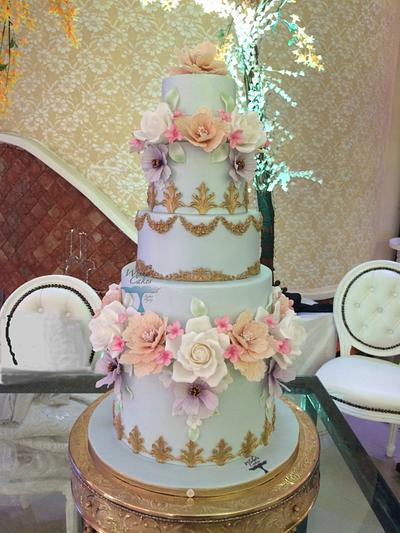 SPRING WEDDING CAKE - Cake by wisha's cakes