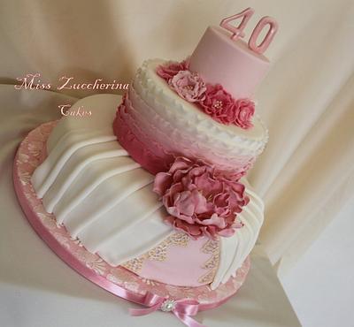 Vintage and Romantic Cake - Cake by Miss Zuccherina cake designer