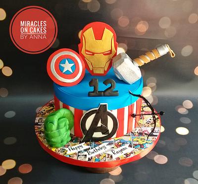 Avengers  - Cake by Miracles on Cakes by Anna