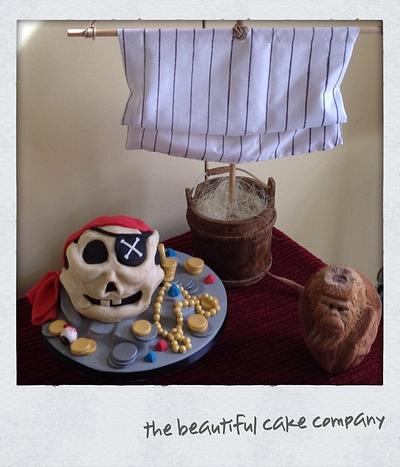 Pirate skull birthday cake - Cake by lucycoogancakes