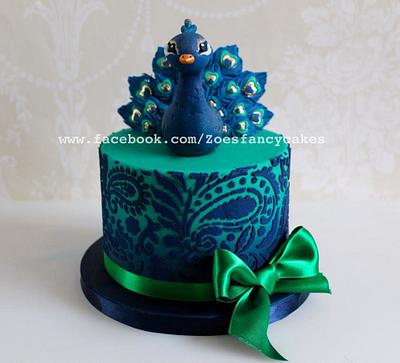 Mini peacock cake - Cake by Zoe's Fancy Cakes