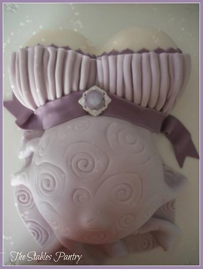 Baby Shower "Pregnant Tummy" cake  - Cake by The Stables Pantry 
