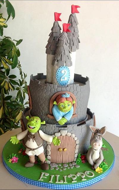 Sherk ,Fiona e ciuchino  - Cake by Sabrina Di Clemente