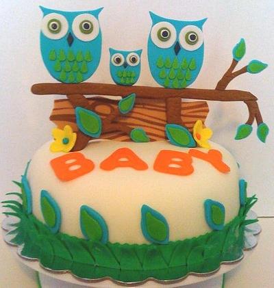 Baby Shower Owl cake - Cake by DeliciousCreations