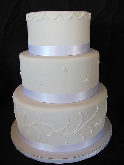 White on White Wedding Cake - Cake by Jennifer Watson