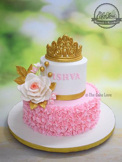 Tiara and ruffles - Cake by The Cake Love by Hiral Desai