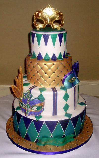 Sweet 16 Masquerade Birthday Cake - Cake by Pam H.