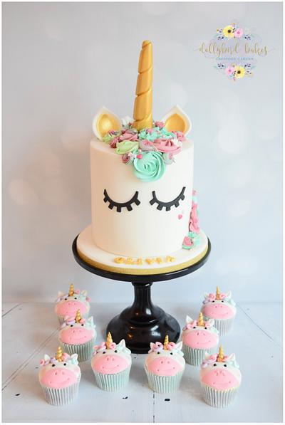 Unicorn Cake & Cupcakes - Cake by Dollybird Bakes