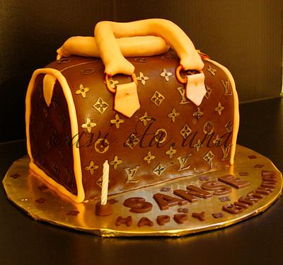 LV Bag inspired cake - Cake by ALotofSugar