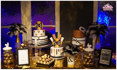 Great Gatsby Wedding Trio  - Cake by Soraya Sweetmama