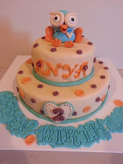 Hoot themed cake - Cake by UShi's creative cakes