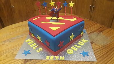Superman Logo Cake - Cake by Rencia's Creations