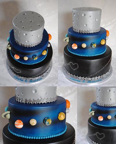 Planet Space Wedding Cake - Cake by Torteneleganz