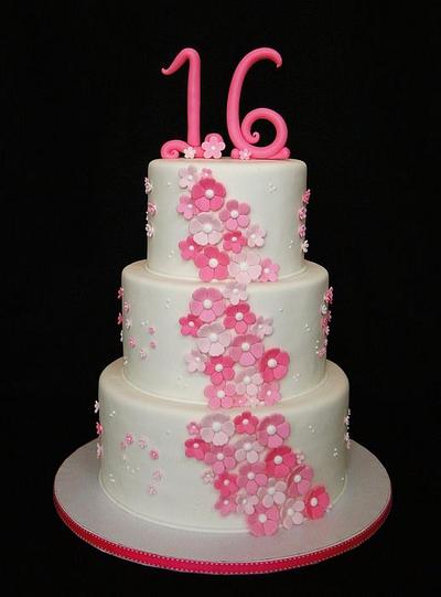 Pretty n Pink  Sweet 16 - Cake by Elisa Colon